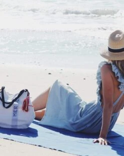 Beach Blanket - Blue -Mersea BEACH BLUE4