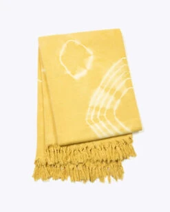 Summer House Blanket - Chartreuse Gold Shibori 7 Summer House Blanket - Chartreuse Gold Shibori -Mersea BLA 50321 SS22 WEB22 01