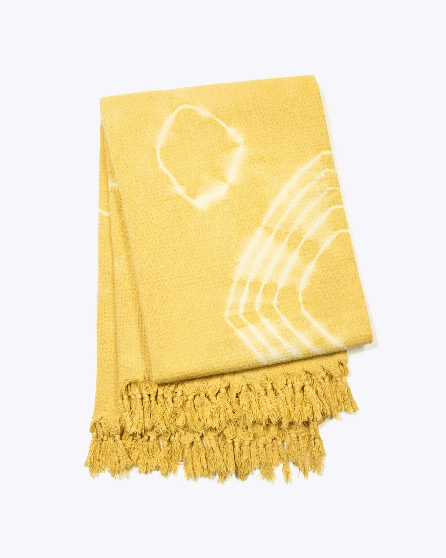 Summer House Blanket - Chartreuse Gold Shibori 4 Summer House Blanket - Chartreuse Gold Shibori - Image 4