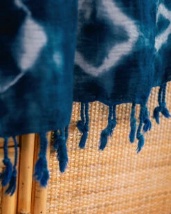 Summer House Blanket - Indigo Shibori -Mersea BLA 70182 SS22 WEB22 03