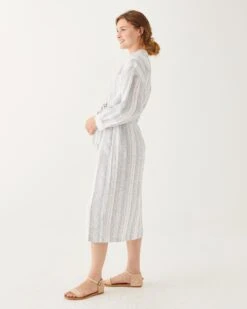 Como Linen Dress 8 Como Linen Dress -Mersea Como Linen Dress Striped linen 4