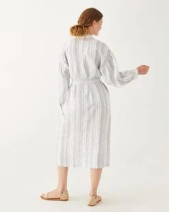 Como Linen Dress 9 Como Linen Dress -Mersea Como Linen Dress Striped linen 5