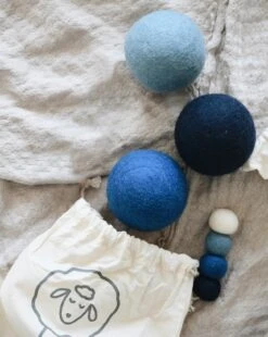 Wool Dryer Balls -Mersea DRYER BLUE 3