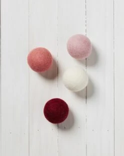 Wool Dryer Balls -Mersea DRYER PINK 2