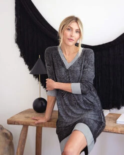 Saltwash Dress -Mersea ESST KNITDRESS BLACK WEB22 05