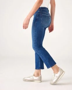Nomad Cropped Mini Boot Jean -Mersea Nomad Cropped Mini Boot Cut Denim Infinity Blue 4