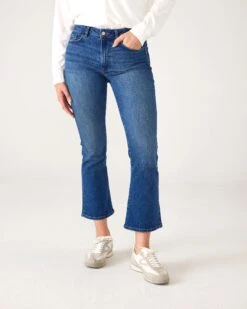 Nomad Cropped Mini Boot Jean -Mersea Nomad Cropped Mini Boot Cut Denim Infinity Blue 7