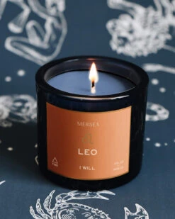 Leo Zodiac Candle - (July 23 - August 22) -Mersea air sun sign candle Leo 3