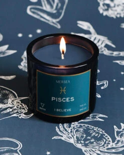 Pisces Zodiac Candle - (February 19 - March 20) -Mersea air sun sign candle Pisces 3
