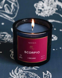 Scorpio Zodiac Candle - (October 23 - November 21) 5 Scorpio Zodiac Candle - (October 23 - November 21) -Mersea air sun sign candle Scorpio 2