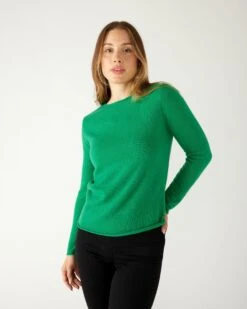 Carmel Fitted Cashmere Sweater -Mersea carmel sweater jade 1