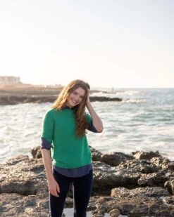 Carmel Fitted Cashmere Sweater -Mersea carmel sweater jade 1 712cfc6d 97b9 4916 a86d 9ee16fe817f1