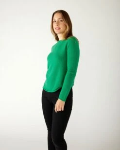 Carmel Fitted Cashmere Sweater -Mersea carmel sweater jade 2