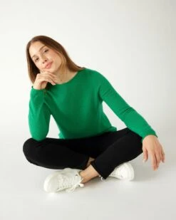 Carmel Fitted Cashmere Sweater -Mersea carmel sweater jade 5