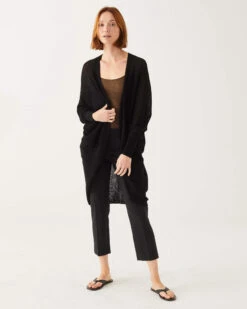 Chelsea Summer Kimono -Mersea chelsea summer cardigan black 2