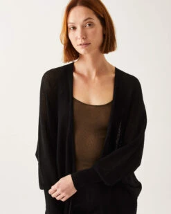 Chelsea Summer Kimono -Mersea chelsea summer cardigan black 5