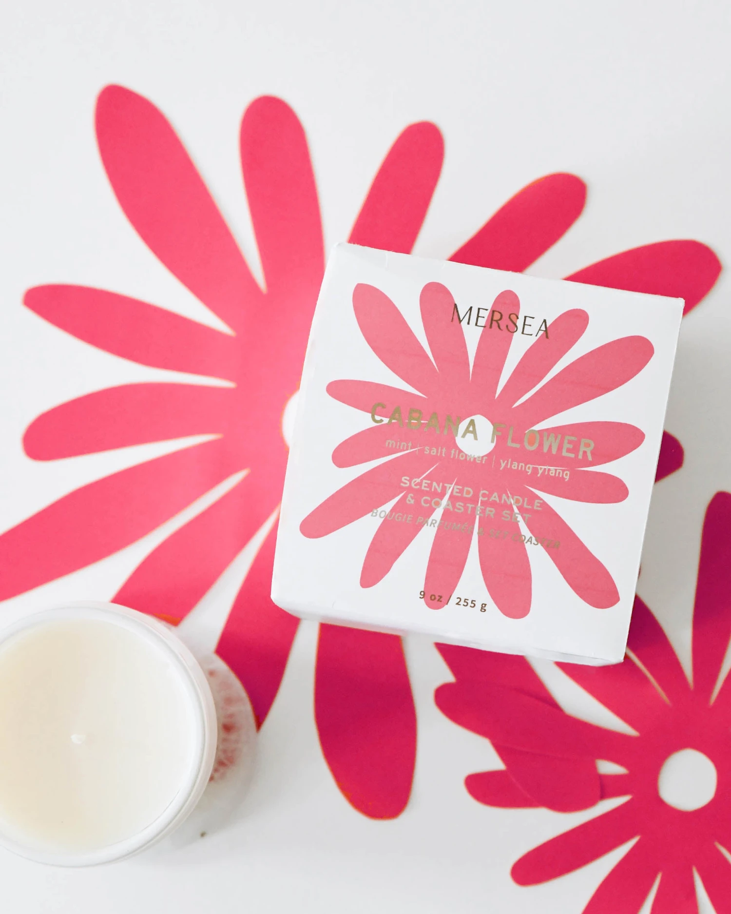 Cabana Flower Boxed Candle & Coaster 1 Cabana Flower Boxed Candle & Coaster