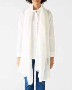 GoLightly Travel Scarf -Mersea go lightly scarf pearl white 2