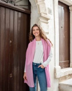 GoLightly Travel Scarf -Mersea go lightly scarf petunia pink 1