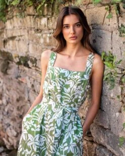 Jolie Linen Sundress -Mersea jolie linen sundress floral 7