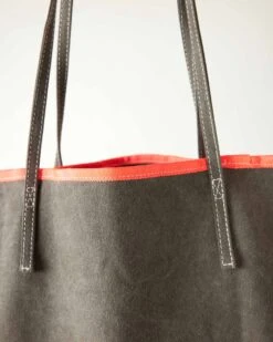 Le Canvas Tote -Mersea le canvas tote charcoal gray 1