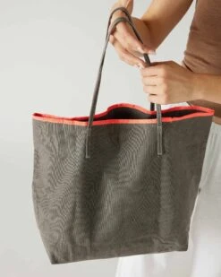 Le Canvas Tote -Mersea le canvas tote charcoal gray 2