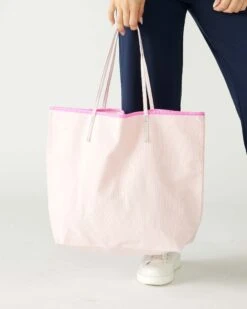 Le Canvas Tote -Mersea le canvas tote sorbet pink 2