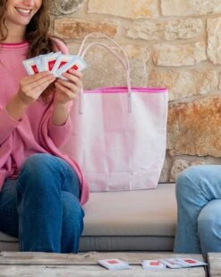 Le Canvas Tote -Mersea le canvas tote sorbet pink 3