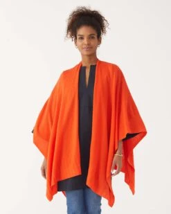 The Luxy Wrap 29 The Luxy Wrap -Mersea luxy cashmere wrap orange aperol 2