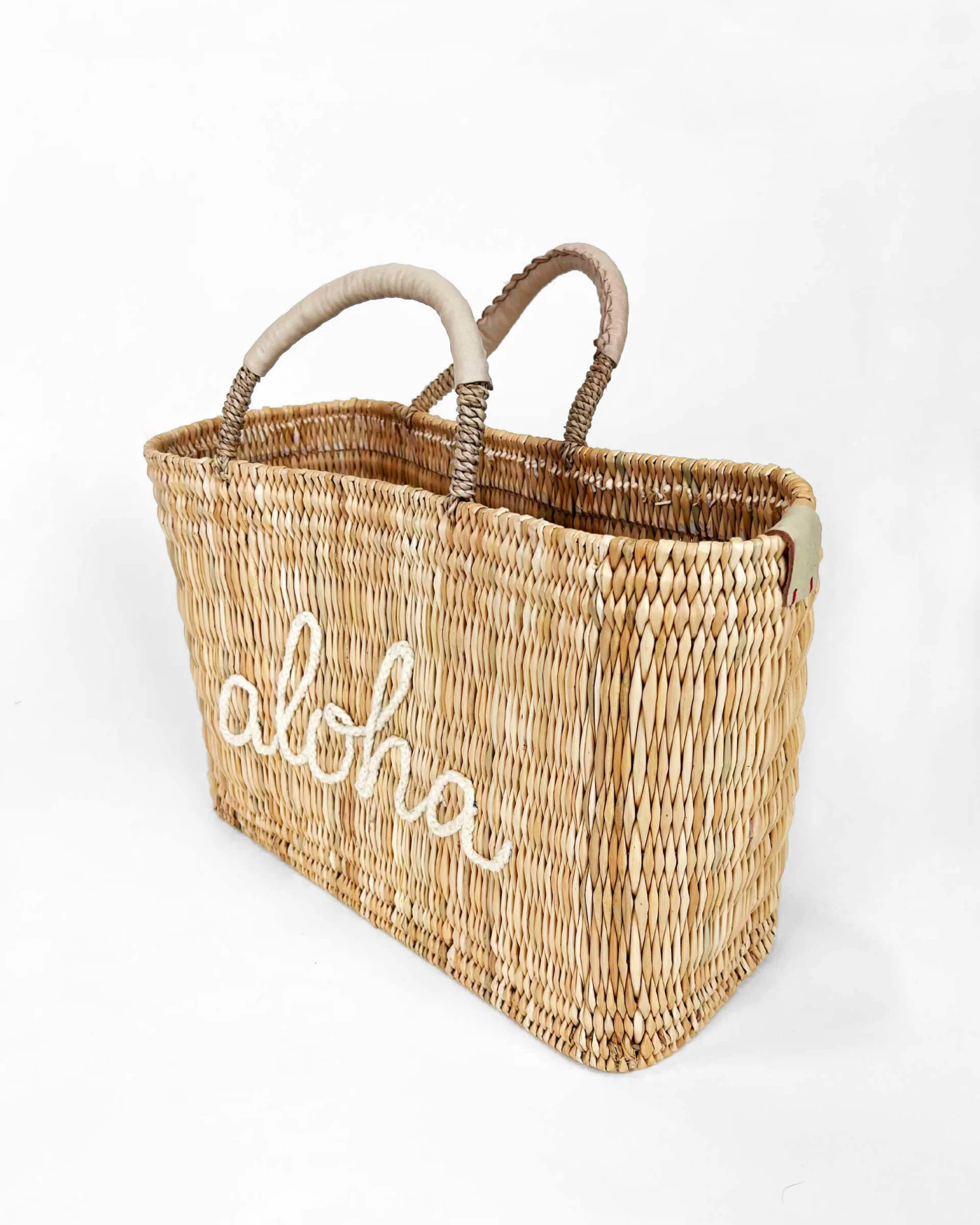 Aloha Medina Motto Basket - Natural 2 Aloha Medina Motto Basket - Natural - Image 2