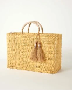 Medina Tassel Basket - Large 9 Medina Tassel Basket - Large -Mersea medina tassel basket natural large 1