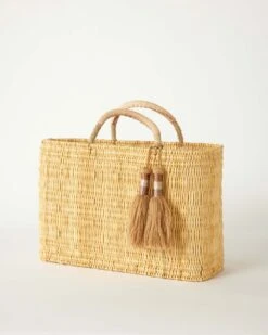 Medina Tassel Basket - Medium 14 Medina Tassel Basket - Medium -Mersea medina tassel basket natural medium 1