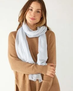 Napa Cashmere Scarf -Mersea napa cashmere scarf airy blue 1