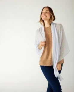 Napa Cashmere Scarf -Mersea napa cashmere scarf airy blue 4