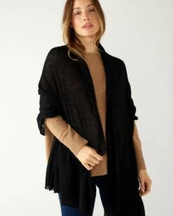 Napa Cashmere Scarf -Mersea napa cashmere scarf black 4