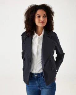 Sailor Peacoat -Mersea sailor peacoat navy blue 0002 COT 00250 NVY FW23 ST 092