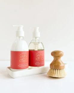 Sun Kissed Shea Lotion & Hand Soap Set With Brush