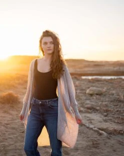 Chelsea Summer Kimono -Mersea womens beige lightwieght chelsea summer travel kimono