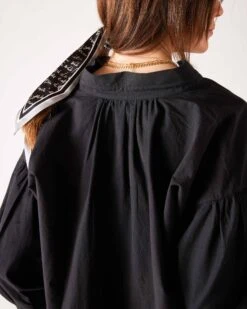 Sonnet Top -Mersea womens black blouse rear view