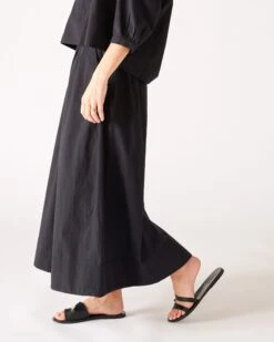 Sonnet Maxi Skirt -Mersea womens black maxi skirt side view