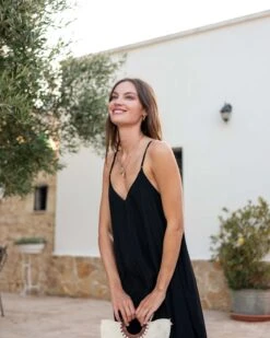 Patio Jumpsuit 9 Patio Jumpsuit -Mersea womens black v neck wide leg patio jumpsuit adjustable strap travel destination look