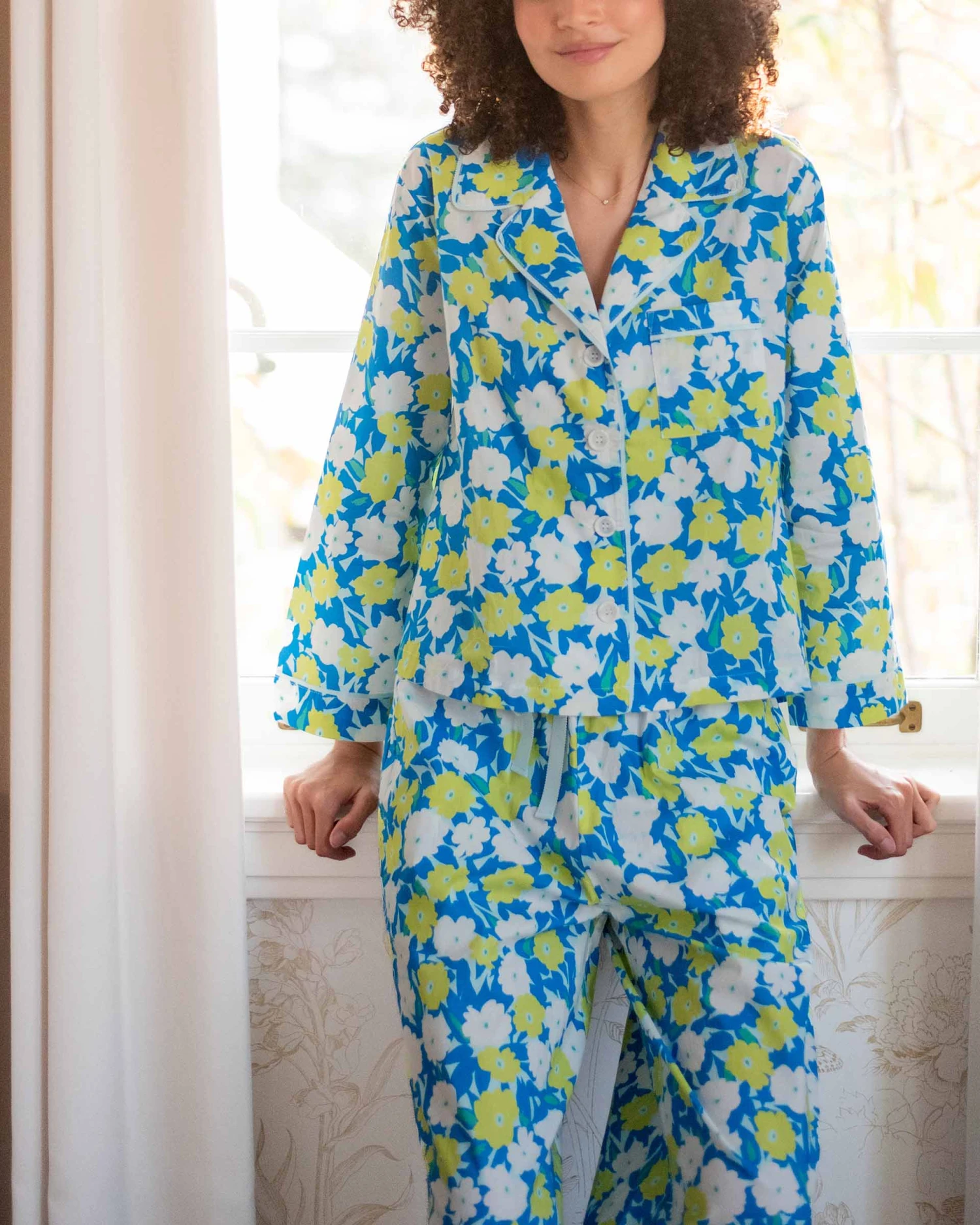 Over The Cotton Moon Pajama Set - Pop Impatiens 3 Over The Cotton Moon Pajama Set - Pop Impatiens - Image 3