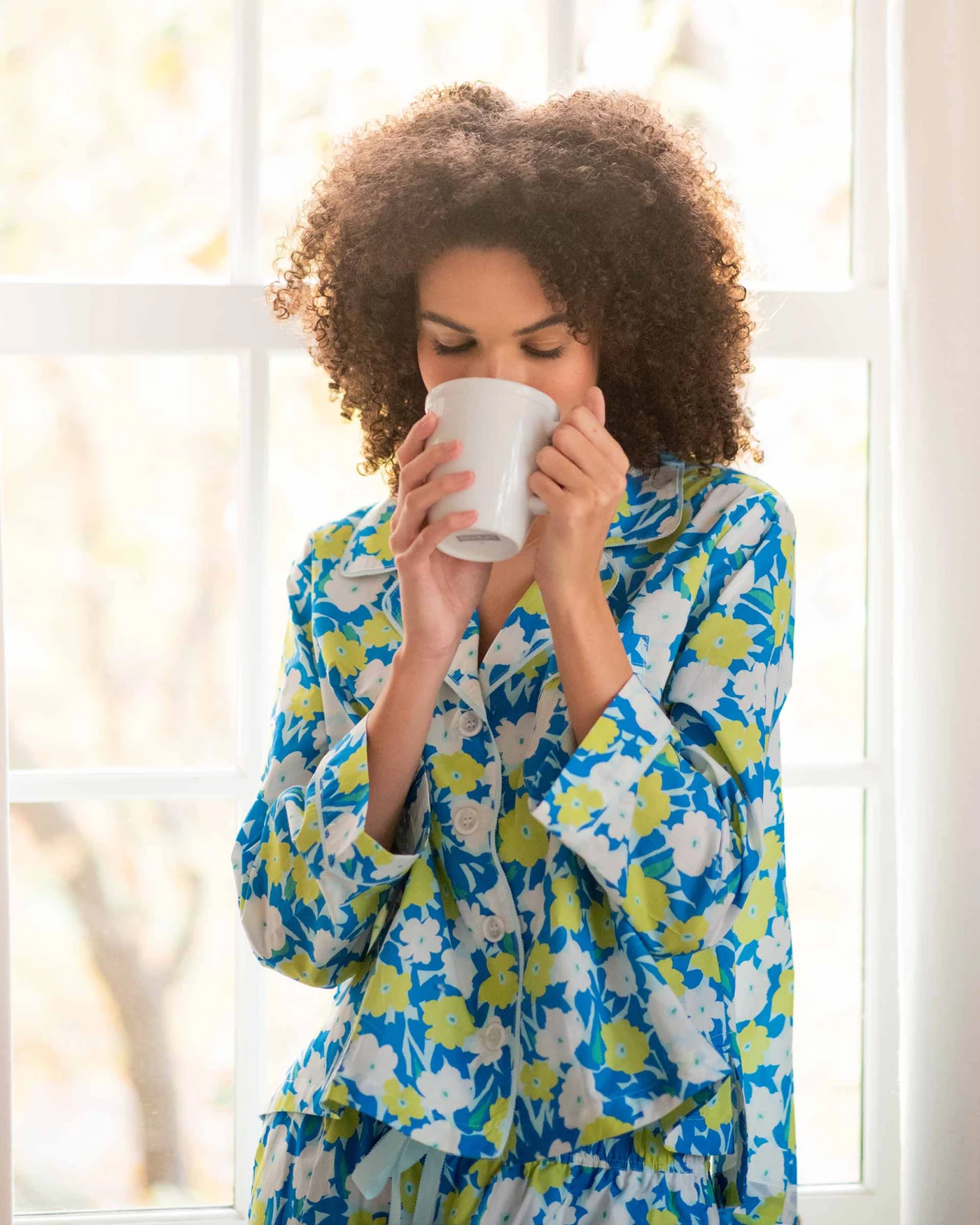 Over The Cotton Moon Pajama Set - Pop Impatiens 2 Over The Cotton Moon Pajama Set - Pop Impatiens - Image 2