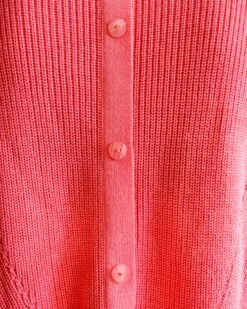 Camden Short Sleeve Sweater -Mersea womens light pink short sleeve sweater buttons one size detail