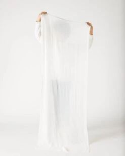 GoLightly Travel Scarf -Mersea womens light weight scarf bright white