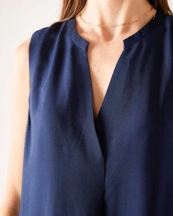 Atlas Dress 11 Atlas Dress -Mersea womens navy mini dress chest view