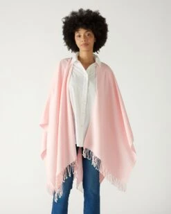 Classic Travel Wrap -Mersea womens one size light pink travel wrap front view