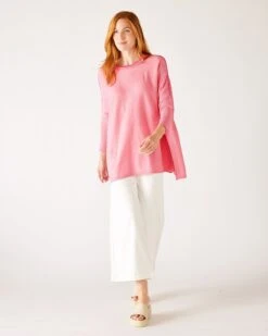 Catalina Sweater 34 Catalina Sweater -Mersea womens pink contrast crewneck sweater oversized chest view 2876796b 18f7 468c 8a13 a9296b33dcf7