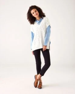 Nomad Pull-On Cigarette Jean 12 Nomad Pull-On Cigarette Jean -Mersea womens travel ultra stretch black nomad pull on ankle cigarrette demin jeans with side lock zipper stylized view 1