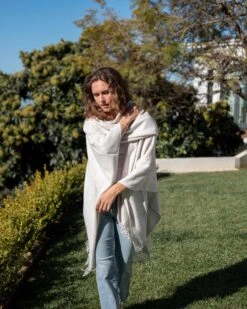 Classic Travel Wrap -Mersea womens travel wrap beige summer lookk